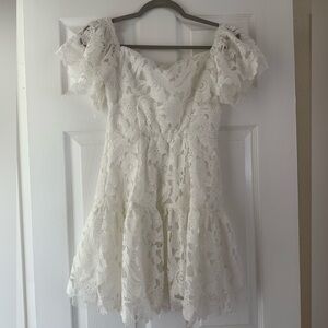 Chelsea28 White Lace Dress